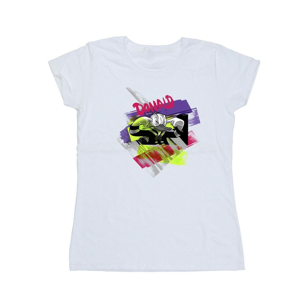 Disney Womens/Ladies Donald Duck Ear Plug Bright Cotton T-Shirt