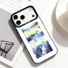 Love Through a Prism Phone Case For iPhone17,16,15,14,13,12,Pro Max Black Colored Silver Plated Inside Cover