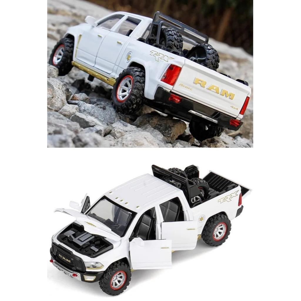 1/32 Scale Dodge Ram Pickup Truck Alloy Off Road Car Diecast Model Sound Light Toy Home Decoration Ornaments Children Birthday Present