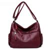 2023 Women's Solid Color Casual Shoulder Messenger Bag - Simple, Versatile, Large-Capacity Tote for Middle-Aged Ladies