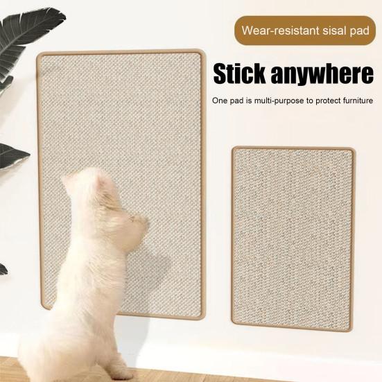 Доска для царапания кошек, сизаль, пеньковая накладка, настенная, защитная мебель, дрессировочная доска для лап, устойчивая к царапинам, столб для царапания кошек