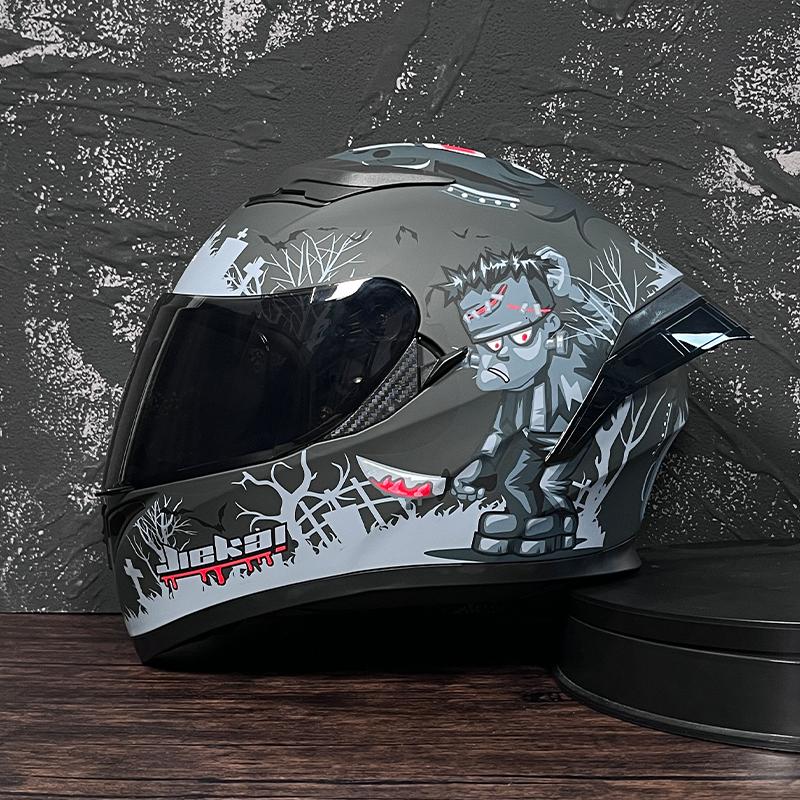 JIEKAI Мотошлем Мужской Полнолицевой Casco Moto С Двойным Визором Гоночный Шлем для Мотокросса Мотоциклетный Capacete Moto Шлемы