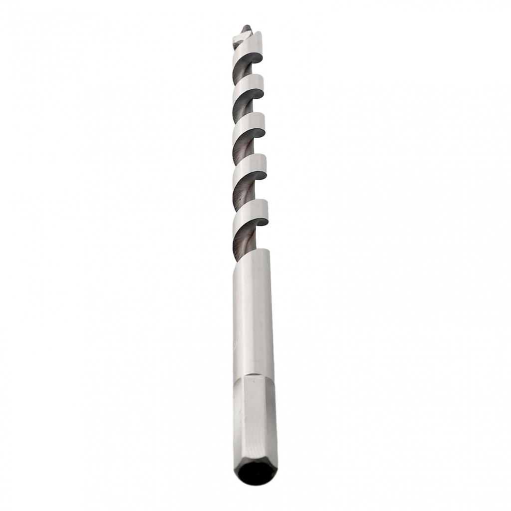 Точное сверление с серебристым сверлом 230 мм длиной для деревообработки, центровое шнековое сверло