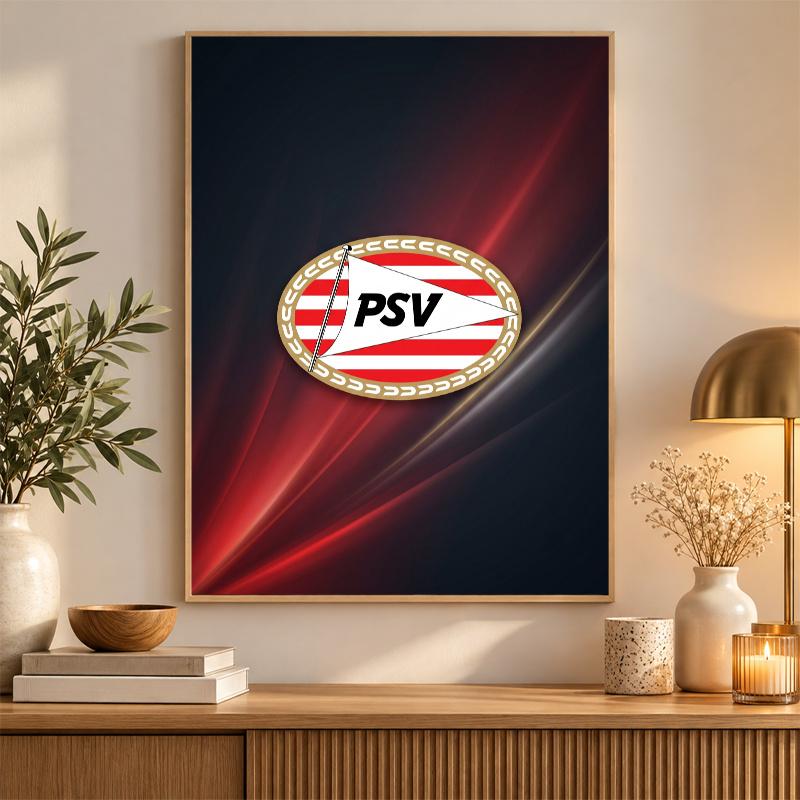 PSV Eindhoven FC Diamond Painting Kit 5D Full Drill DIY Diamond Mosaic Wall Art Home Decor