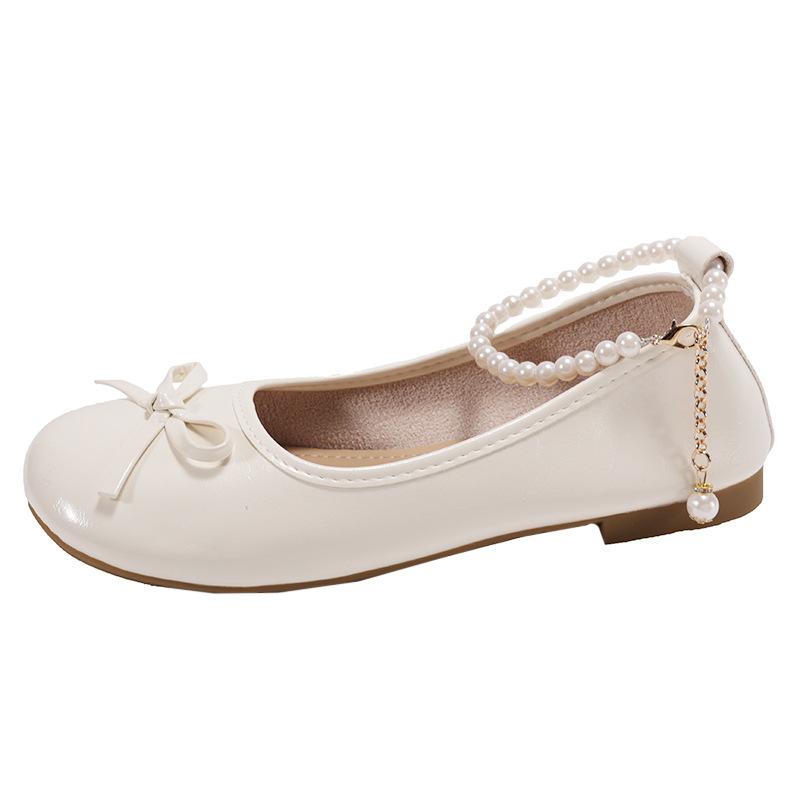 Белые французские туфли с круглым носком, скрытой платформой, плоской подошвой и неглубоким вырезом, женские летние туфли Мэри Джейн 2025 года, новые универсальные туфли под юбку