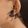1 пара серег-гвоздиков в готическом темном стиле с имитацией динозавра и кошки, креативные серьги-гвоздики в стиле хип-хоп и рок, модные аксессуары