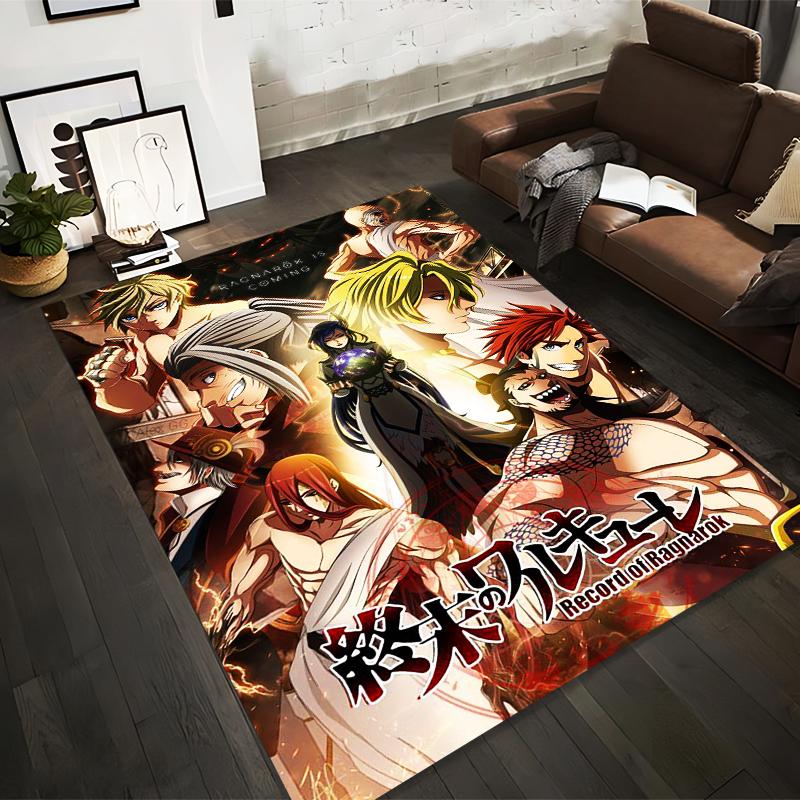 Anime Style Carpet - Record of Ragnarok Characters and Design Suitable for use as an anti-slip for living room bedroom sofas