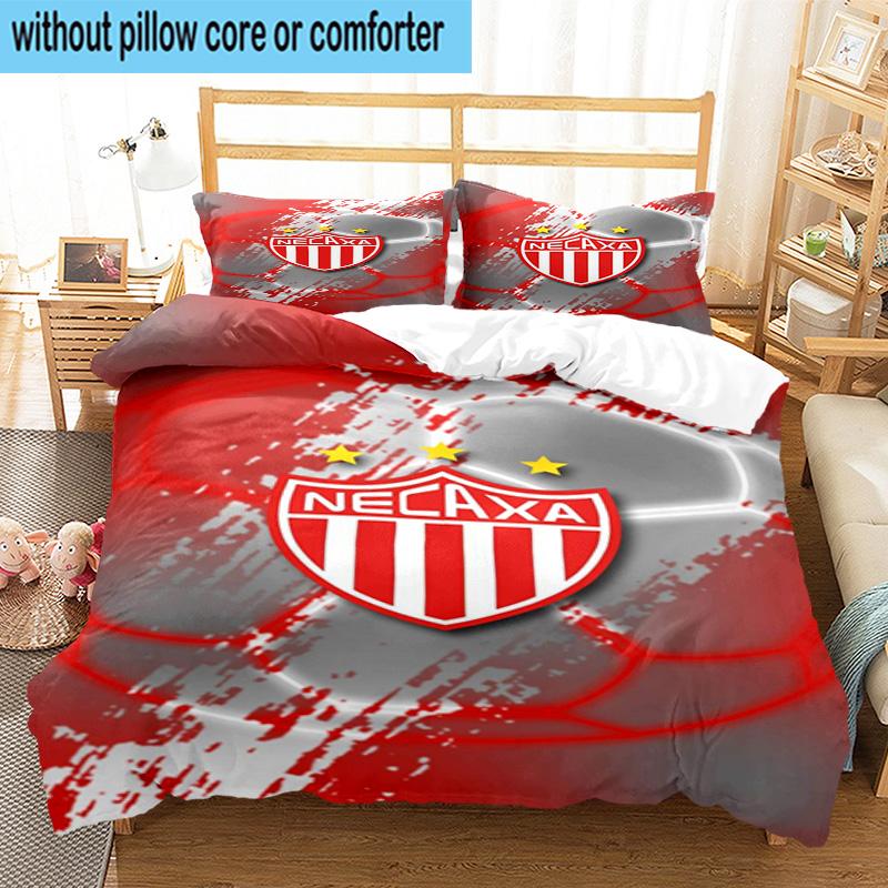 3pcs Soccer Player Printed Bedding Set Duvet Cover Closure Includes 1 Duvet Cover & 2 Pillowcases Bedding Sets Home Decor Gifts