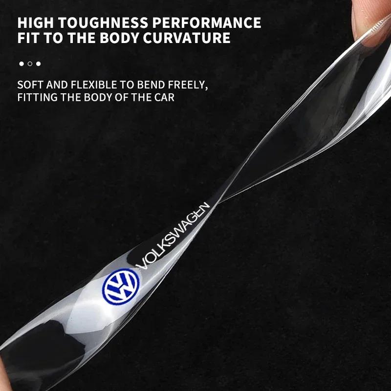 2026 Hot For Volkswagen VW 4pc Car Door Side Edge Protector Strips Rearview Mirror Guards Stickers For Volkswagen GTI Golf Caddy