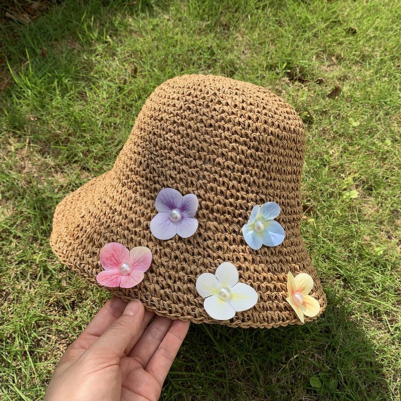 Women's Large Brim Foldable Breathable Straw Sun Hat for Summer Travel & Vacation