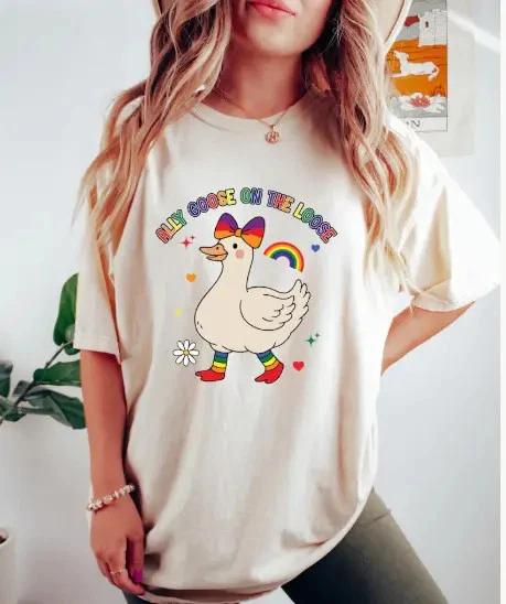 Ally Goose Shirt LGBTQ Support Pride Tee