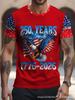 Patriotic USA 250 Print Polo Shirt, Trendy Casual Top For Everyday Wear