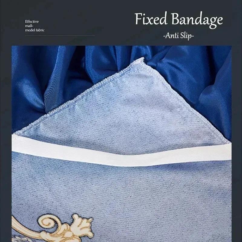 3 предмета постельных принадлежностей, классическое кружевное королевское синее покрывало, юбка, можно стирать в машине, с резинкой для простыней королевского размера, кровати