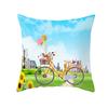 Flower and Grass Bicycle Pillow Cover for Home Ins Nordic Pillow Photo Small Fresh Cushion