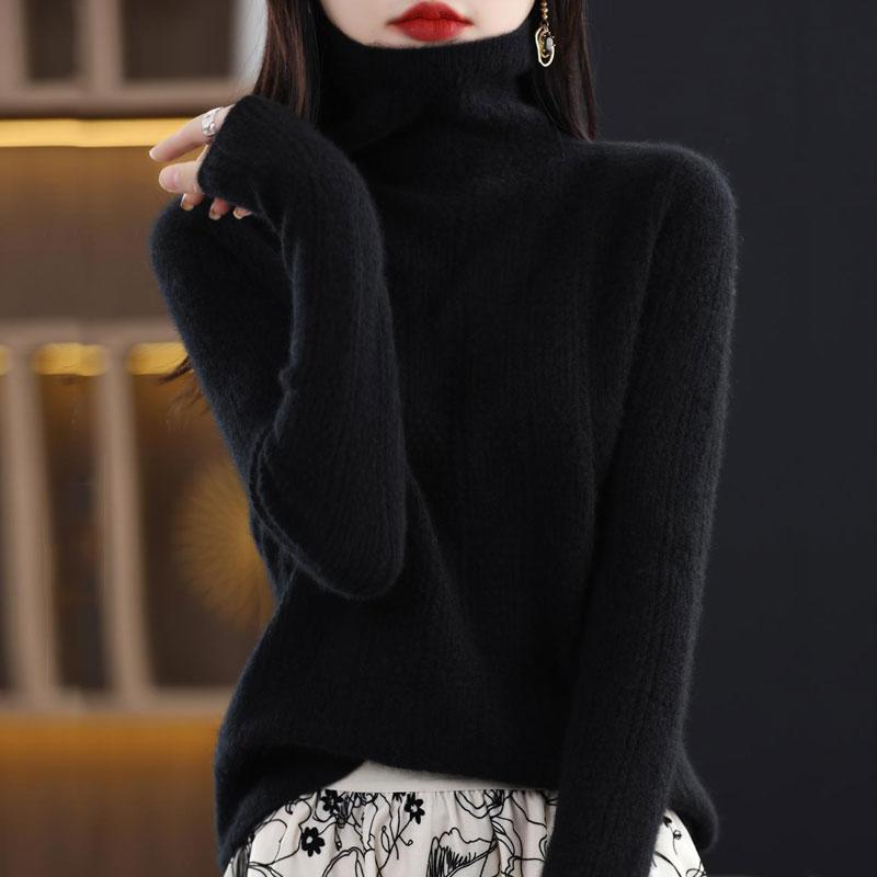 Женский кашемировый свитер Qinghe cashmere 30% кашемир 70% шерсть Женский осенне-зимний кашемировый свитер мягкий и теплый