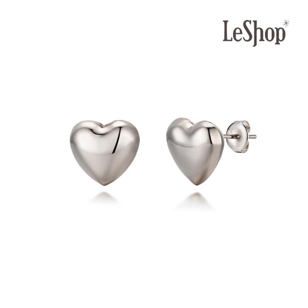 [LsSHOP] Серьги-гвоздики 14K в форме сердца-шарика (Позолоченный)_LJ4020BRE