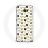 Case for Samsung A5 2016 Abstract Texture Background Black Hearts