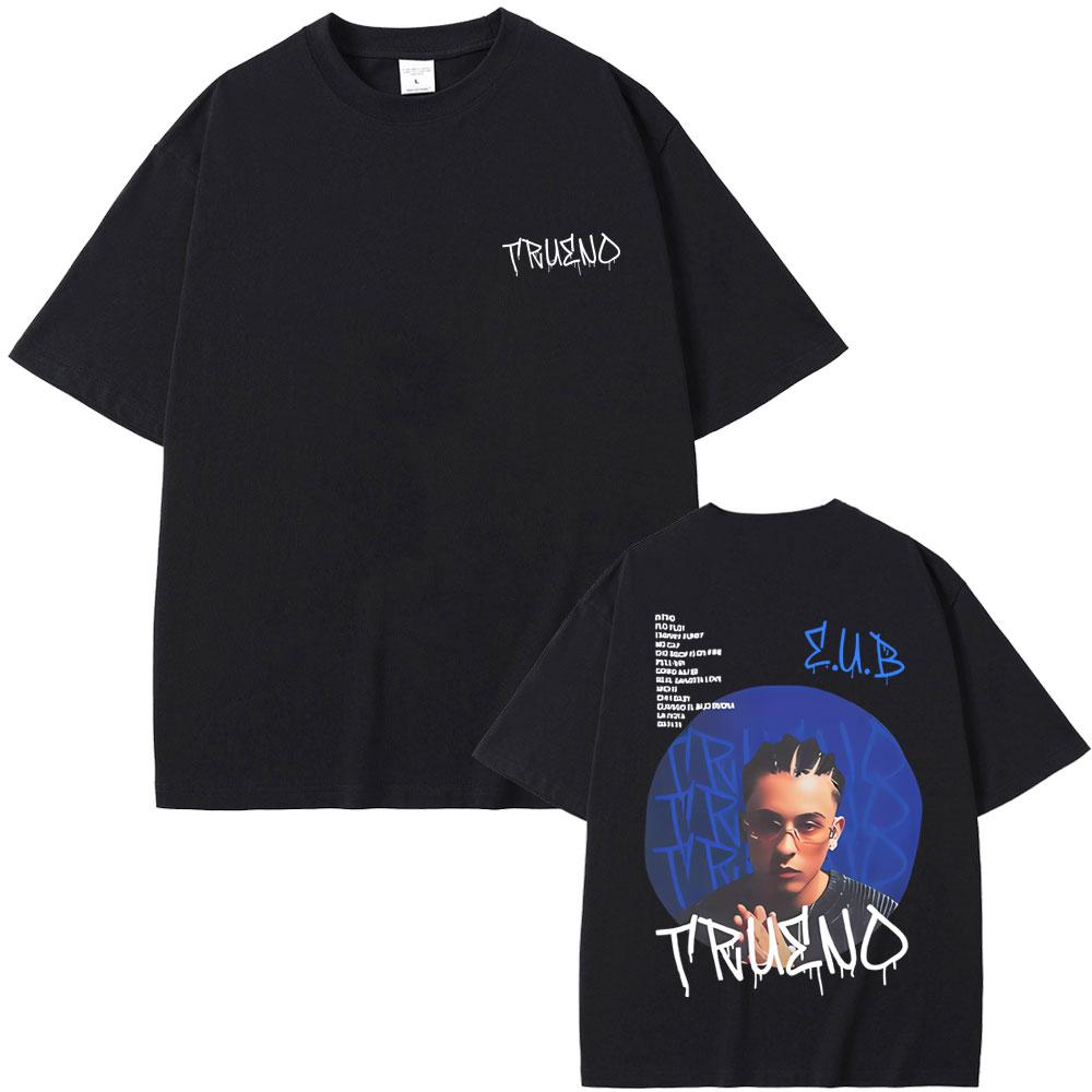 Rapper Trueno Printed T Shirts Unisex Hip Hop Vintage Oversized Short Sleeve Tshirt Regular Unisexs Tshirts Unisex Streetwear