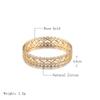 Kinel Hollow Rose Gold Color Vintage Ring For Women Zircon Wedding Ring Fine Jewelry