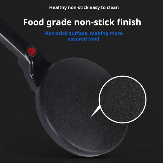 Электрическая ручная блинница с автоматическим термостатом и антипригарным покрытием Ручная блинница мгновенного приготовления