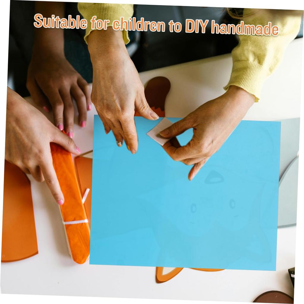 Tofficu Colored Cellophane Colored Cellophane PVC Craft Craft Transparent 8 Set of 18 Sheets, Cellophane, Material, Durable, Packing, Wrapping, DIY,