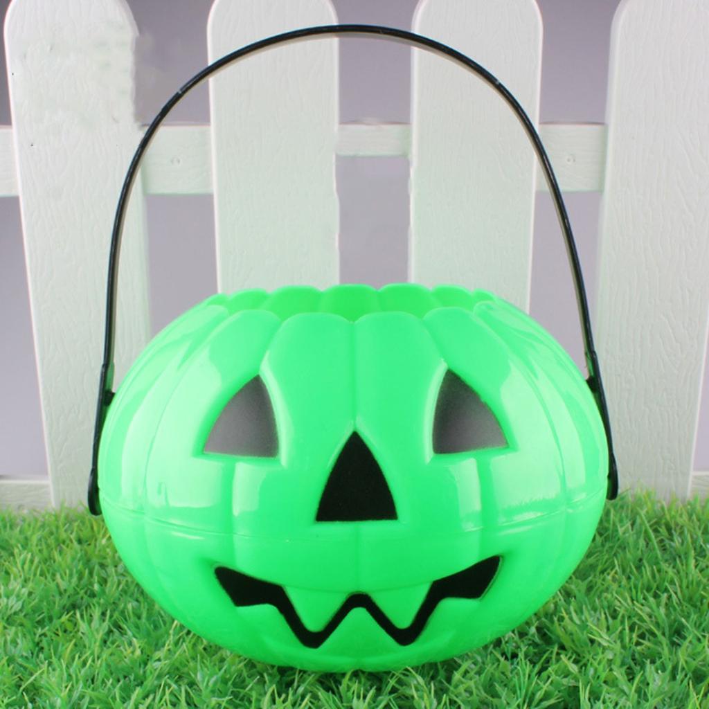 Halloween Pumpkin Bucket for Candy Snack Gift Holder Portable Boxes Kids Trick or Treat Packaging Halloween Decoration 2025