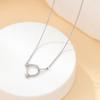 Le.Cla D Initial Necklace Silver