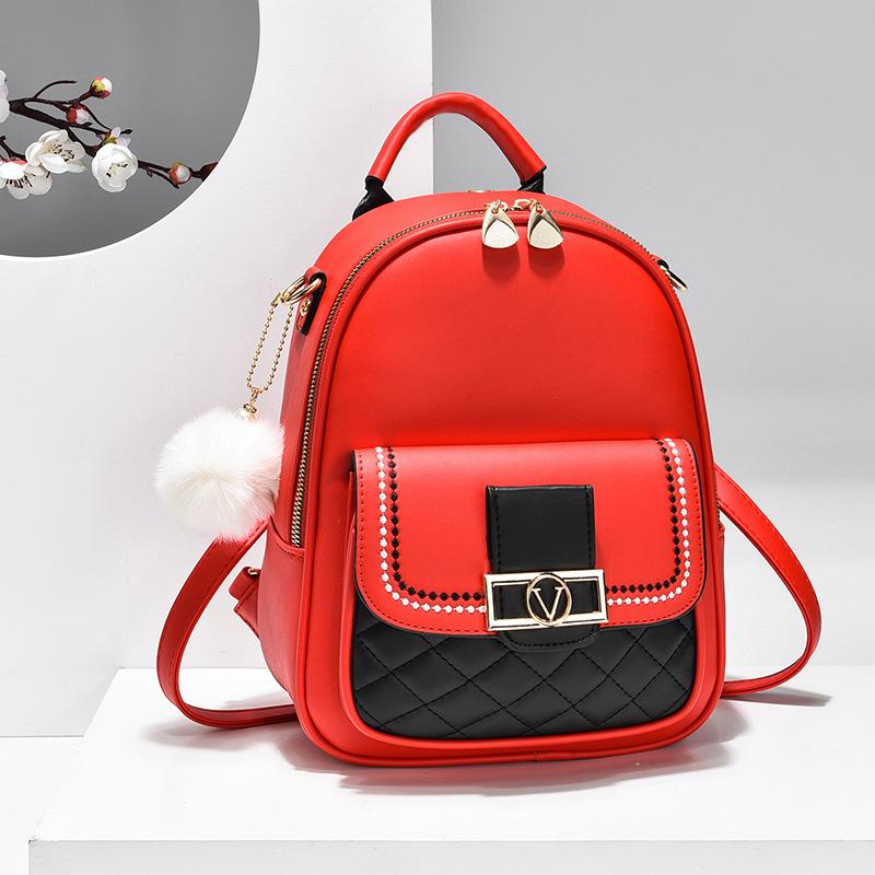 Backpack 2025 New Women's Fashion Travel Backpack Girl Embroidered Thread Student Shoulder Crossbody School Bag Woman