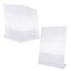 Bandys Tabletop Acrylic Stands, Menu Stands, Pop-Up Stands, Photo Frames, Restaurant and Office Display, L-Shaped, Set of 6 (A4 Size)