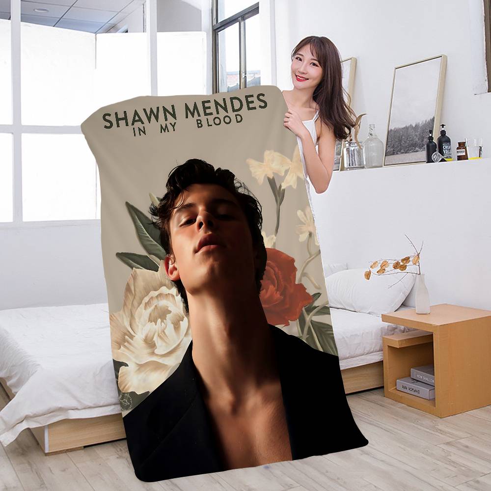 S-Shawn Mendes Popular Singer Microfiber Blanket Quick Drying Beach Towels Oversized Printing Super Absorbent Pool Towel