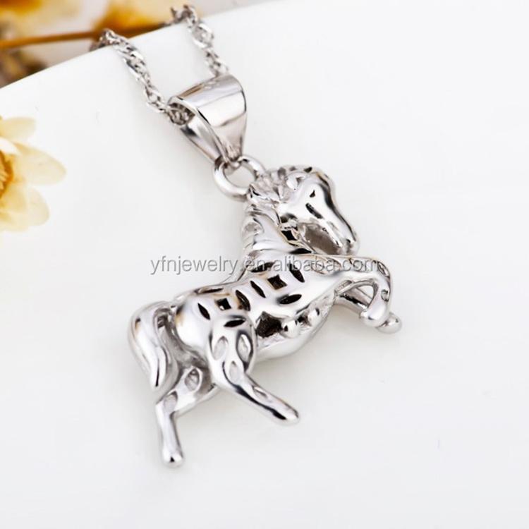 Fashion Jewelry S925 Sterling Silver Horse Pony Charm Equestrian Cowgirl Animal Pendant