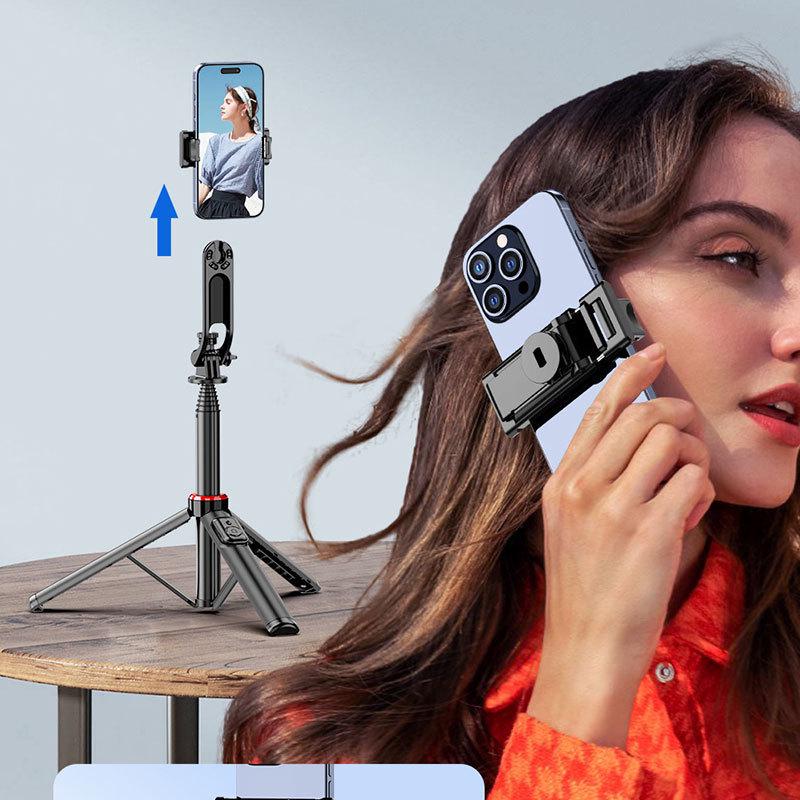 C12 Bluetooth выдвижной селфи-палка и штатив для прямых трансляций и фотографии