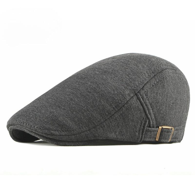 British Retro Flat Cap for Men Women Simple Cotton Knit Beret Spring Autumn Casual Newsboy Hat Solid Color Duckbill Cap