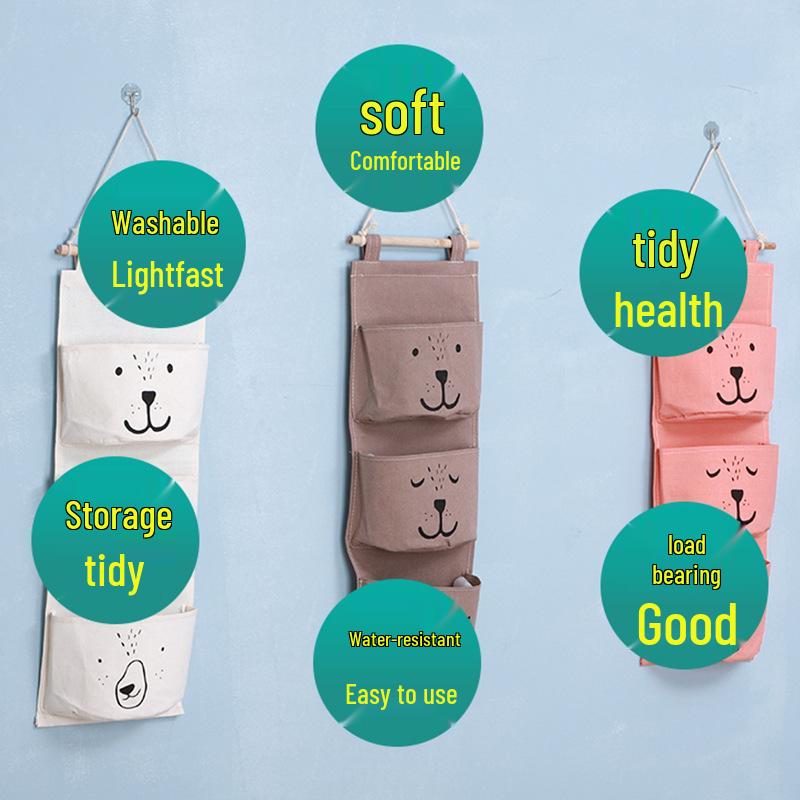 Водонепроницаемый настенный тканевый органайзер для хранения вещей для прикроватной тумбочки или комнаты в общежитии