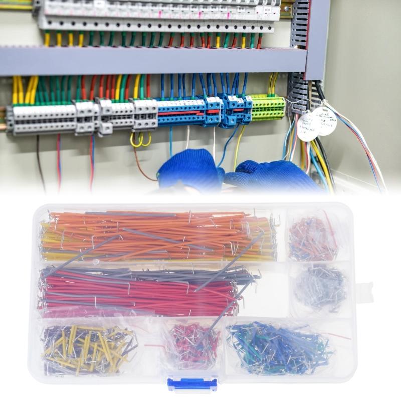 Набор многожильных перемычек U-образной формы, 840 штук, аксессуар для Arduino и макетных плат, для использования в различных ярких цветах