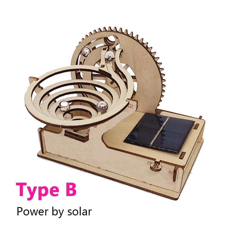 3D Деревянный Пазл Сделай Сам Сборка Механическая Мраморная Горка Модель с Шестернями Строительный Набор Паровые Научные Головоломки Обучающие Игрушки Подарок для Детей