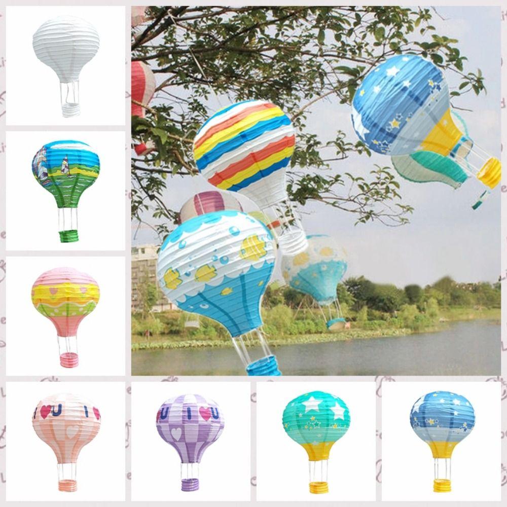 DIY Paper Lantern Handmade Festival Lantern Creative Hot Air Balloon Lantern  for Party