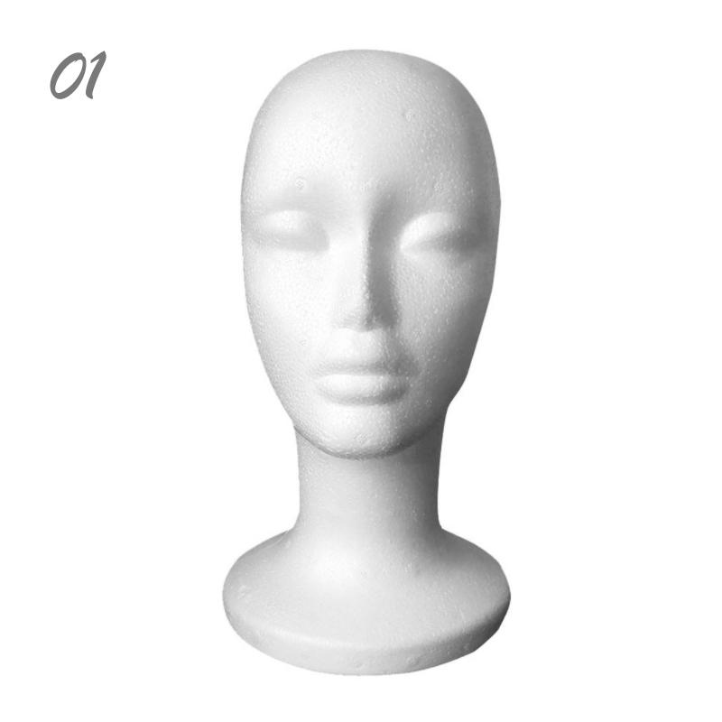 1PC Dummy Display Head Mannequin Stand Styrofoam Foam Head Model Rack Wig Jewelry Display