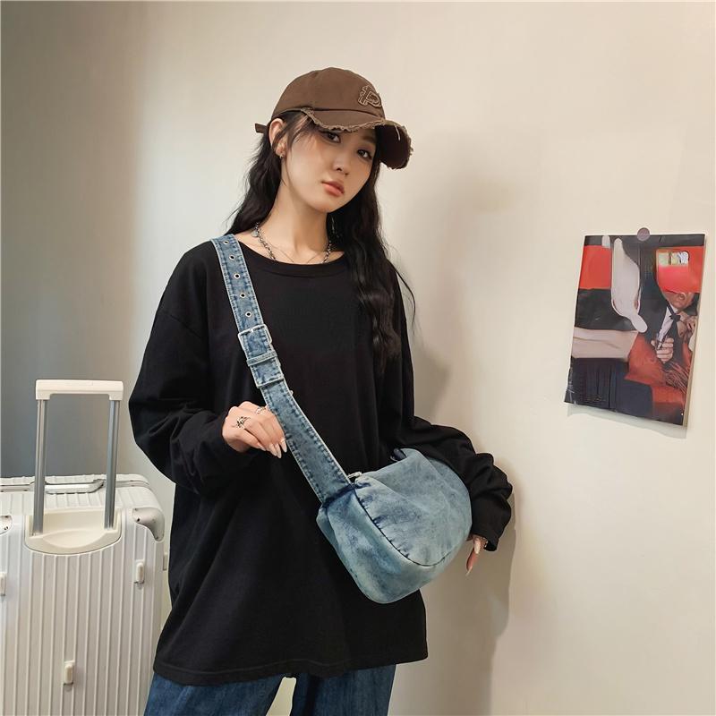 Винтажные джинсовые сумки через плечо для девочек, школьные сумки-мессенджеры, дорожные сумки, повседневные женские сумки через плечо большой вместительности