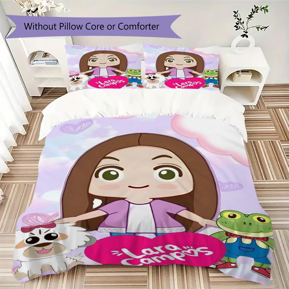 Lara Campos Pattern Bedding,Quilt Set Quilt Cover Pillowcase Home Birthday Gift(1 * duvet cover + 2 * pillowcase, without core)_lx