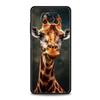 Чехол для телефона для Xiaomi Poco X6 X5 X4 Pro 5G X3 NFC F5 F4 M5 M4 M3 F3 GT C51 C50 C55 Мягкий силиконовый Черный чехол жираф