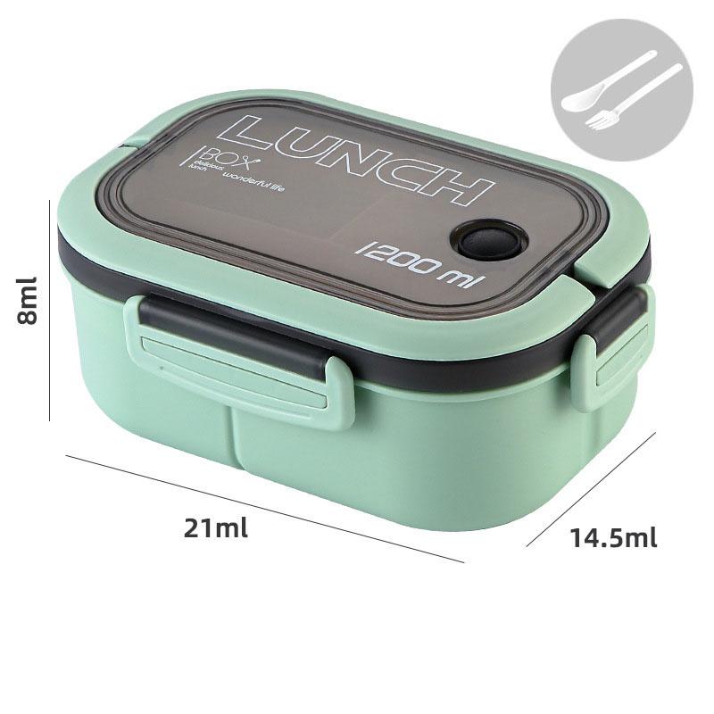 Sealed Double-Layer Lunch Box Student Compartmentalized Meal Container Microwave-Safe Weight-Loss Lunch Box for Office Workers