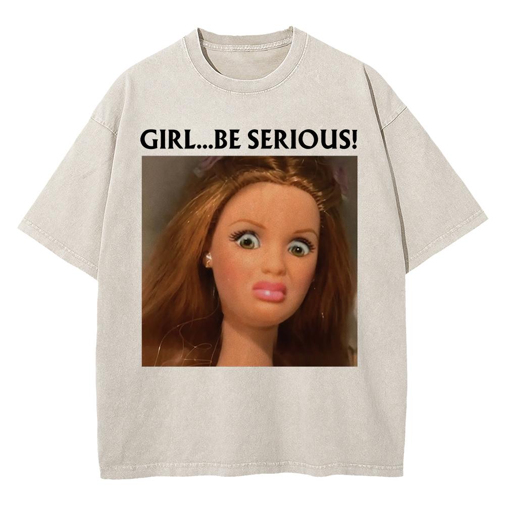 Cotton Vintage Washed Kawaii Disgusting Doll Face Funny Meme T Shirt Fashion Menwomen Male Acid Wash Tees Vintage