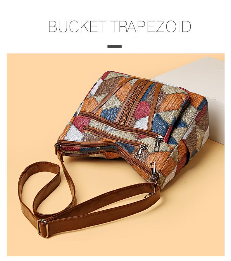 Женская сумка кроссбоди и тоут через плечо из лоскутной кожи большой вместимости для работы и поездок