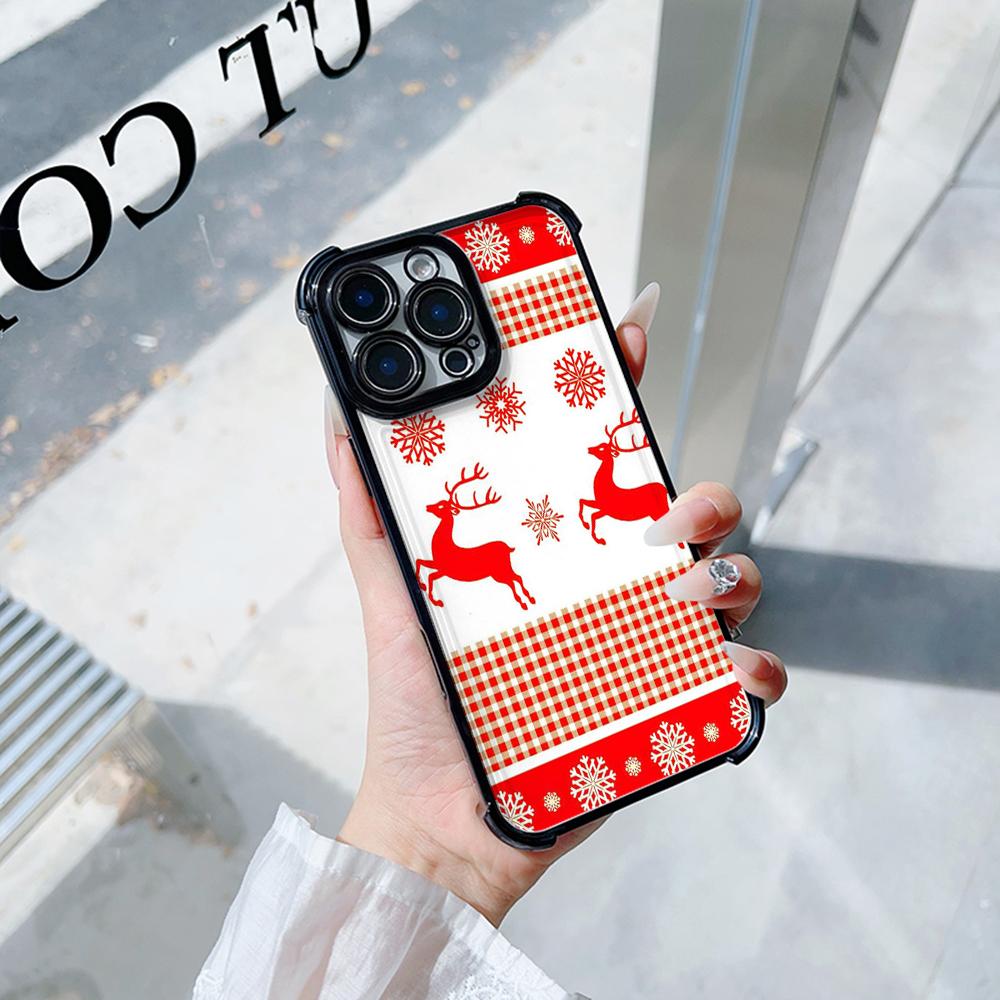 Чехлы для телефонов Ae112 Merry Christmas art из гальванизированного ТПУ для Xiaomi 11 Lite 5G Redmi Note 13 11 Pro 12C 9S 14C Huawei P40 с защитой на четыре угла