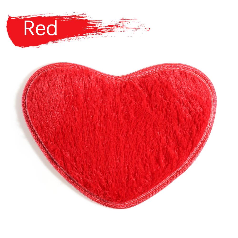 40x30cm Fashion Soft Nonslip Floor Memory Foam Flannel Carpet Bath Rug Heart Mat
