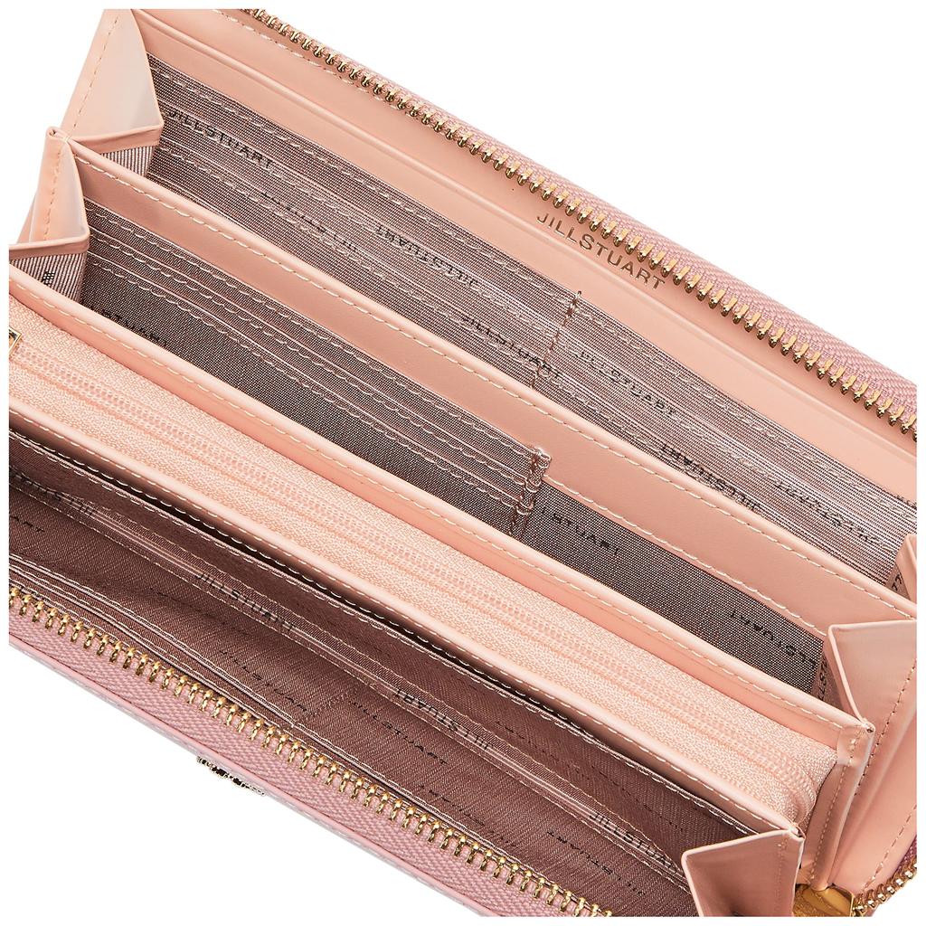 Длинный кошелек из коровьей кожи Saffiano, тонкий кошелек на молнии, тонкий, компактный, простой, оригинальный, с подвесками, стильный, для взрослых, милый JSLW3AT1, розовый [Jill