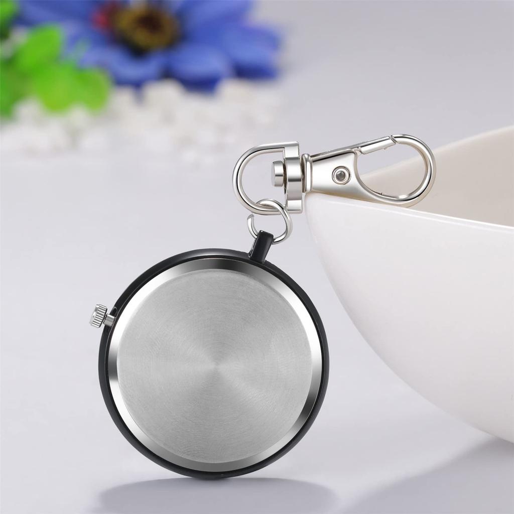 Carabiner Watch Clip Keychain Clock Waterproof Pocket Watch Analog Outdoor Fashion Accessory Men's Women's
