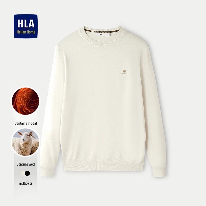 Мужской пуловер HLA с круглым вырезом из смесовой шерсти