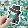 60 мультяшных наклеек BMO для игровой консоли - Милые водонепроницаемые наклейки с роботами для чехлов телефонов, чемоданов и бутылок для воды